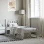 Metal bed frame with white headboard 80x200 cm by , Beds and slatted bases - Ref: Foro24-374281, Price: 63,14 €, Discount: %