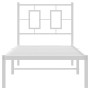Bettgestell aus Metall mit weißem Kopfteil 80x200 cm von , Betten und Lattenroste - Ref: Foro24-374281, Preis: 64,02 €, Rabat...