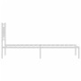 Bettgestell aus Metall mit weißem Kopfteil 80x200 cm von , Betten und Lattenroste - Ref: Foro24-374281, Preis: 64,02 €, Rabat...