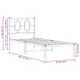 Metal bed frame with white headboard 80x200 cm by , Beds and slatted bases - Ref: Foro24-374281, Price: 63,14 €, Discount: %