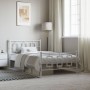 Metal bed frame with headboard and footboard white 107x203 cm by , Beds and slatted bases - Ref: Foro24-374304, Price: 90,73 ...