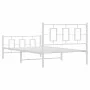Metallbettgestell mit Kopf- und Fußteil weiß 107x203 cm von , Betten und Lattenroste - Ref: Foro24-374304, Preis: 89,48 €, Ra...