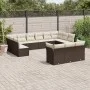 Garden sofa set with cushions 13 pieces brown PE rattan by , Garden sets - Ref: Foro24-3218453, Price: 876,43 €, Discount: %
