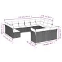 Garden sofa set with cushions 13 pieces brown PE rattan by , Garden sets - Ref: Foro24-3218453, Price: 876,43 €, Discount: %