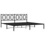 Bettgestell mit schwarzem Metallkopfteil 200x200 cm von , Betten und Lattenroste - Ref: Foro24-374248, Preis: 128,22 €, Rabat...