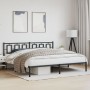 Estructura de cama con cabecero metal negro 200x200 cm de , Camas y somieres - Ref: Foro24-374248, Precio: 130,03 €, Descuent...