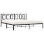 Estructura de cama con cabecero metal negro 200x200 cm de , Camas y somieres - Ref: Foro24-374248, Precio: 130,03 €, Descuent...