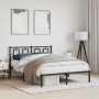 Estructura de cama con cabecero metal negro 140x190 cm de , Camas y somieres - Ref: Foro24-374241, Precio: 108,23 €, Descuent...