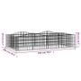 Galvanized iron arch shaped gabion flower bed 200x100x50 cm by , Pots and planters - Ref: Foro24-153550, Price: 63,45 €, Disc...