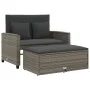 Gartensofa mit Kissen, 2-Sitzer, graues synthetisches Rattan von , Outdoor-Sofas - Ref: Foro24-365134, Preis: 277,57 €, Rabat...
