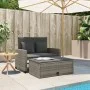 Gartensofa mit Kissen, 2-Sitzer, graues synthetisches Rattan von , Outdoor-Sofas - Ref: Foro24-365134, Preis: 277,57 €, Rabat...