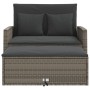 Gartensofa mit Kissen, 2-Sitzer, graues synthetisches Rattan von , Outdoor-Sofas - Ref: Foro24-365134, Preis: 266,10 €, Rabat...