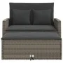 Gartensofa mit Kissen, 2-Sitzer, graues synthetisches Rattan von , Outdoor-Sofas - Ref: Foro24-365134, Preis: 277,57 €, Rabat...