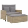 2-seater garden sofa with cushions, beige synthetic rattan by , Outdoor sofas - Ref: Foro24-365136, Price: 286,71 €, Discount: %