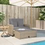 2-seater garden sofa with cushions, beige synthetic rattan by , Outdoor sofas - Ref: Foro24-365136, Price: 286,71 €, Discount: %