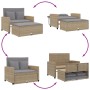 2-seater garden sofa with cushions, beige synthetic rattan by , Outdoor sofas - Ref: Foro24-365136, Price: 256,53 €, Discount: %