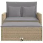 2-seater garden sofa with cushions, beige synthetic rattan by , Outdoor sofas - Ref: Foro24-365136, Price: 286,71 €, Discount: %