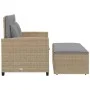2-seater garden sofa with cushions, beige synthetic rattan by , Outdoor sofas - Ref: Foro24-365136, Price: 286,71 €, Discount: %