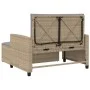 2-seater garden sofa with cushions, beige synthetic rattan by , Outdoor sofas - Ref: Foro24-365136, Price: 286,71 €, Discount: %