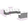 8-piece garden sofa set and black synthetic rattan cushions by , Garden sets - Ref: Foro24-3250105, Price: 497,81 €, Discount: %
