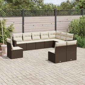 10-piece garden sofa set and brown synthetic rattan cushions by , Modular outdoor sofas - Ref: Foro24-3251450, Price: 617,95 ...