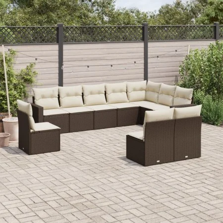 10-piece garden sofa set and brown synthetic rattan cushions by , Modular outdoor sofas - Ref: Foro24-3251450, Price: 617,98 ...