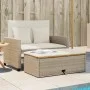 Garden sofa with cushions 2 seater rattan and beige acacia wood by , Outdoor sofas - Ref: Foro24-365143, Price: 323,87 €, Dis...