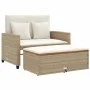 Garden sofa with cushions 2 seater rattan and beige acacia wood by , Outdoor sofas - Ref: Foro24-365143, Price: 323,87 €, Dis...