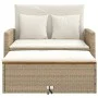Garden sofa with cushions 2 seater rattan and beige acacia wood by , Outdoor sofas - Ref: Foro24-365143, Price: 323,87 €, Dis...