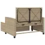Garden sofa with cushions 2 seater rattan and beige acacia wood by , Outdoor sofas - Ref: Foro24-365143, Price: 323,87 €, Dis...