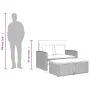 Gartensofa mit Kissen 2-Sitzer aus Rattan und beigem Akazienholz von , Outdoor-Sofas - Ref: Foro24-365143, Preis: 323,84 €, R...