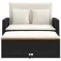 Garden sofa with cushions 2 seater rattan and black acacia wood by , Outdoor sofas - Ref: Foro24-365141, Price: 292,14 €, Dis...
