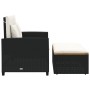 Gartensofa mit Kissen 2-Sitzer aus Rattan und schwarzem Akazienholz von , Outdoor-Sofas - Ref: Foro24-365141, Preis: 297,33 €...