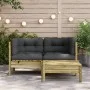 2-Sitzer-Gartensofa mit Kissen und Fußstütze von , Modulare Sofas für den Außenbereich - Ref: Foro24-838180, Preis: 212,67 €,...