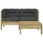 2-Sitzer-Gartensofa mit Kissen und Fußstütze von , Modulare Sofas für den Außenbereich - Ref: Foro24-838180, Preis: 212,67 €,...