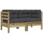 2-Sitzer-Gartensofa mit Kissen und Fußstütze von , Modulare Sofas für den Außenbereich - Ref: Foro24-838180, Preis: 212,67 €,...