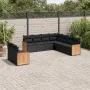 8-piece garden sofa set and black synthetic rattan cushions by , Garden sets - Ref: Foro24-3260179, Price: 610,11 €, Discount: %
