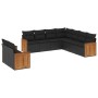 Set de sofás de jardín 8 piezas y cojines ratán sintético negro de , Conjuntos de jardín - Ref: Foro24-3260179, Precio: 596,2...