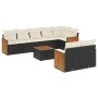 8-piece garden sofa set and black synthetic rattan cushions by , Garden sets - Ref: Foro24-3260236, Price: 579,76 €, Discount: %