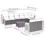 8-piece garden sofa set and black synthetic rattan cushions by , Garden sets - Ref: Foro24-3260236, Price: 579,76 €, Discount: %