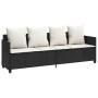Sonnenliege mit schwarzen synthetischen Rattankissen von , Liegen - Ref: Foro24-368344, Preis: 223,22 €, Rabatt: %