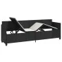 Tumbona con cojines ratán sintético negro de , Tumbonas - Ref: Foro24-368344, Precio: 219,69 €, Descuento: %