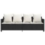 Sonnenliege mit schwarzen synthetischen Rattankissen von , Liegen - Ref: Foro24-368344, Preis: 223,22 €, Rabatt: %