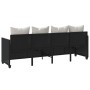 Sonnenliege mit schwarzen synthetischen Rattankissen von , Liegen - Ref: Foro24-368344, Preis: 223,22 €, Rabatt: %
