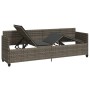 Lounger with gray synthetic rattan cushions by , Loungers - Ref: Foro24-368346, Price: 226,11 €, Discount: %