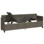 Lounger with gray synthetic rattan cushions by , Loungers - Ref: Foro24-368346, Price: 238,99 €, Discount: %