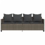 Lounger with gray synthetic rattan cushions by , Loungers - Ref: Foro24-368346, Price: 226,11 €, Discount: %