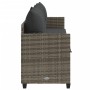 Lounger with gray synthetic rattan cushions by , Loungers - Ref: Foro24-368346, Price: 226,11 €, Discount: %