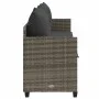 Lounger with gray synthetic rattan cushions by , Loungers - Ref: Foro24-368346, Price: 238,99 €, Discount: %