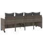 Lounger with gray synthetic rattan cushions by , Loungers - Ref: Foro24-368346, Price: 226,11 €, Discount: %